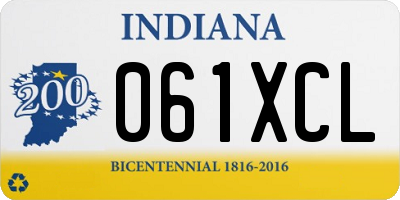 IN license plate 061XCL