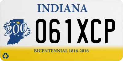 IN license plate 061XCP