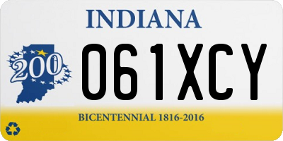 IN license plate 061XCY