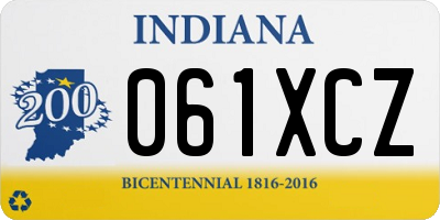 IN license plate 061XCZ