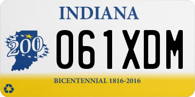 IN license plate 061XDM