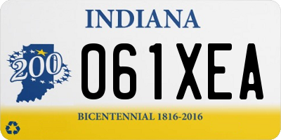 IN license plate 061XEA