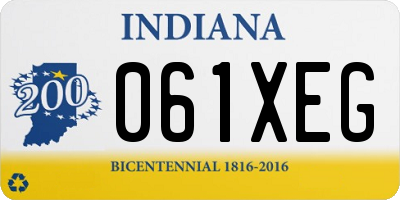 IN license plate 061XEG