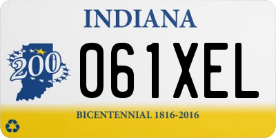 IN license plate 061XEL