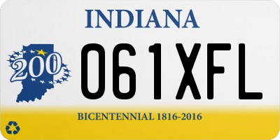 IN license plate 061XFL