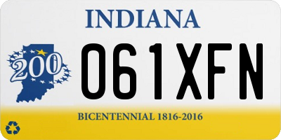 IN license plate 061XFN