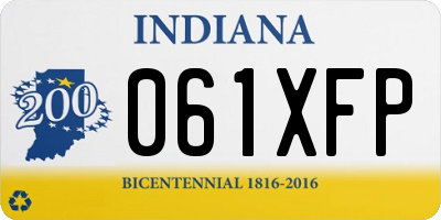 IN license plate 061XFP