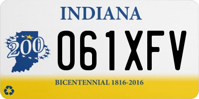 IN license plate 061XFV