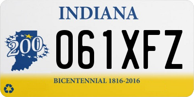 IN license plate 061XFZ