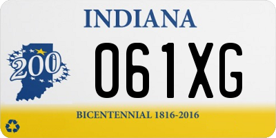 IN license plate 061XG