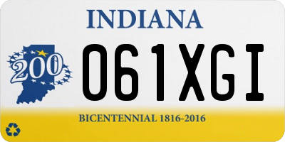 IN license plate 061XGI