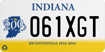 IN license plate 061XGT