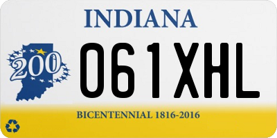 IN license plate 061XHL
