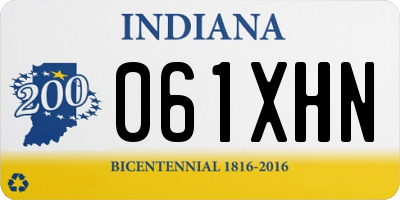 IN license plate 061XHN