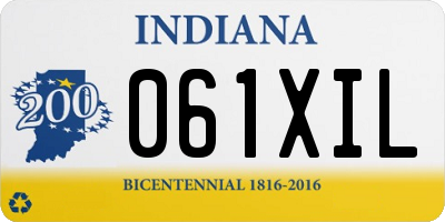 IN license plate 061XIL