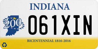 IN license plate 061XIN