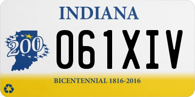 IN license plate 061XIV