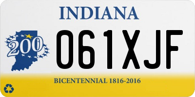 IN license plate 061XJF