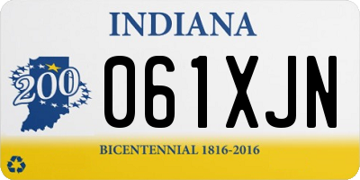 IN license plate 061XJN