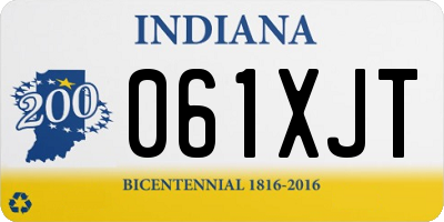 IN license plate 061XJT