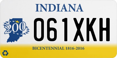 IN license plate 061XKH