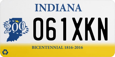 IN license plate 061XKN