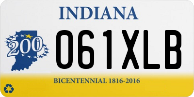 IN license plate 061XLB