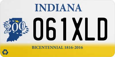 IN license plate 061XLD