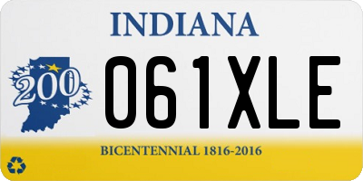 IN license plate 061XLE