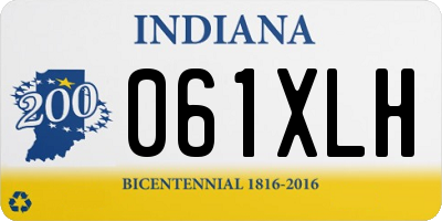 IN license plate 061XLH