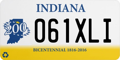 IN license plate 061XLI