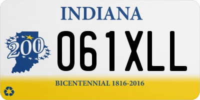 IN license plate 061XLL