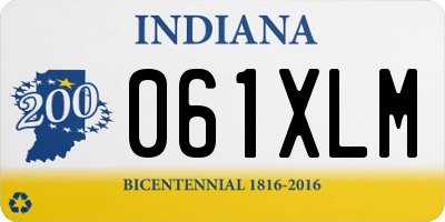 IN license plate 061XLM