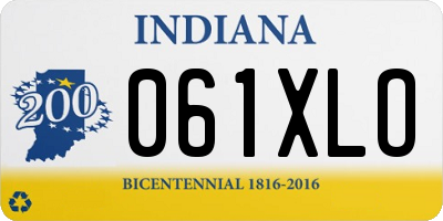 IN license plate 061XLO