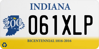 IN license plate 061XLP