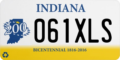 IN license plate 061XLS