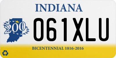 IN license plate 061XLU