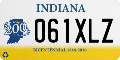 IN license plate 061XLZ