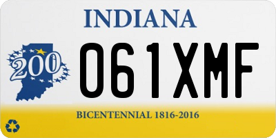 IN license plate 061XMF