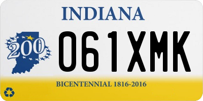 IN license plate 061XMK