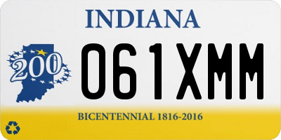 IN license plate 061XMM