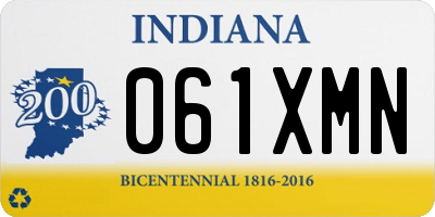 IN license plate 061XMN