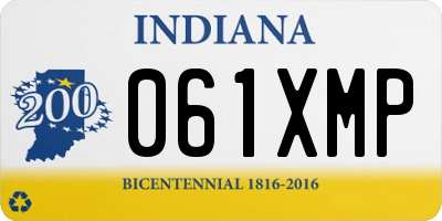 IN license plate 061XMP