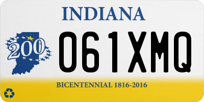 IN license plate 061XMQ