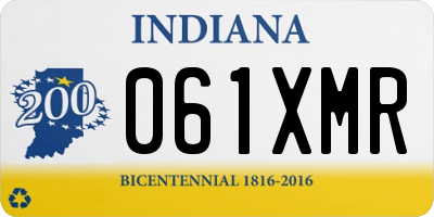 IN license plate 061XMR