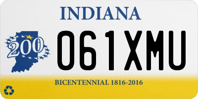 IN license plate 061XMU