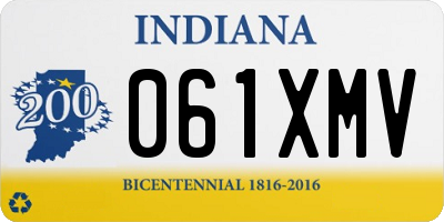 IN license plate 061XMV