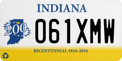 IN license plate 061XMW