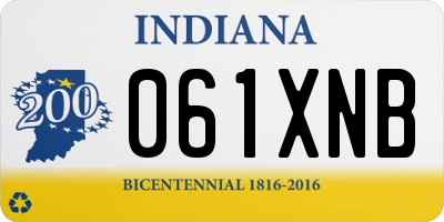 IN license plate 061XNB