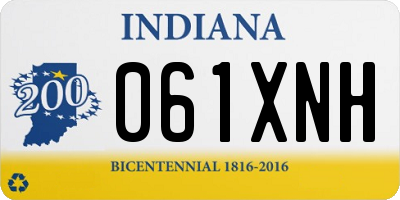 IN license plate 061XNH
